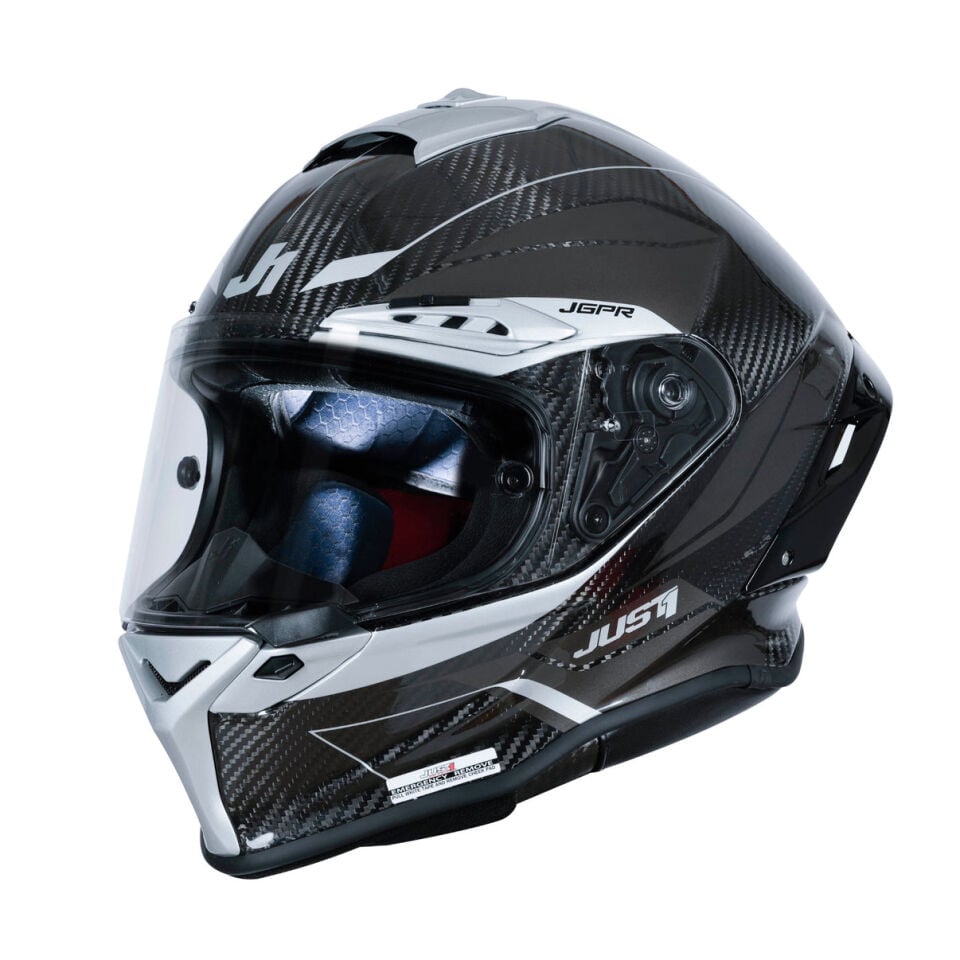 JUST1 J-GPR IMPULSE SILVER KARBON KASK