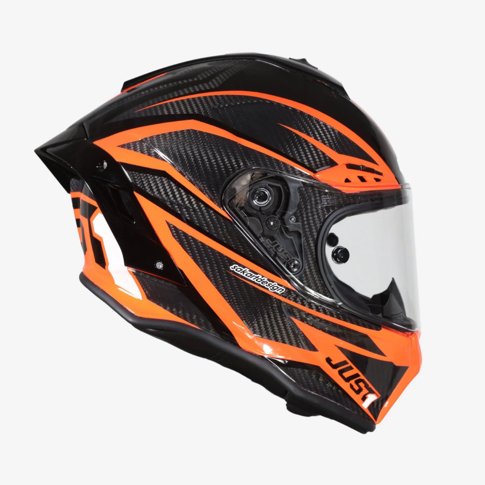 JUST1 J-GPR CYBER RED KARBON KASK