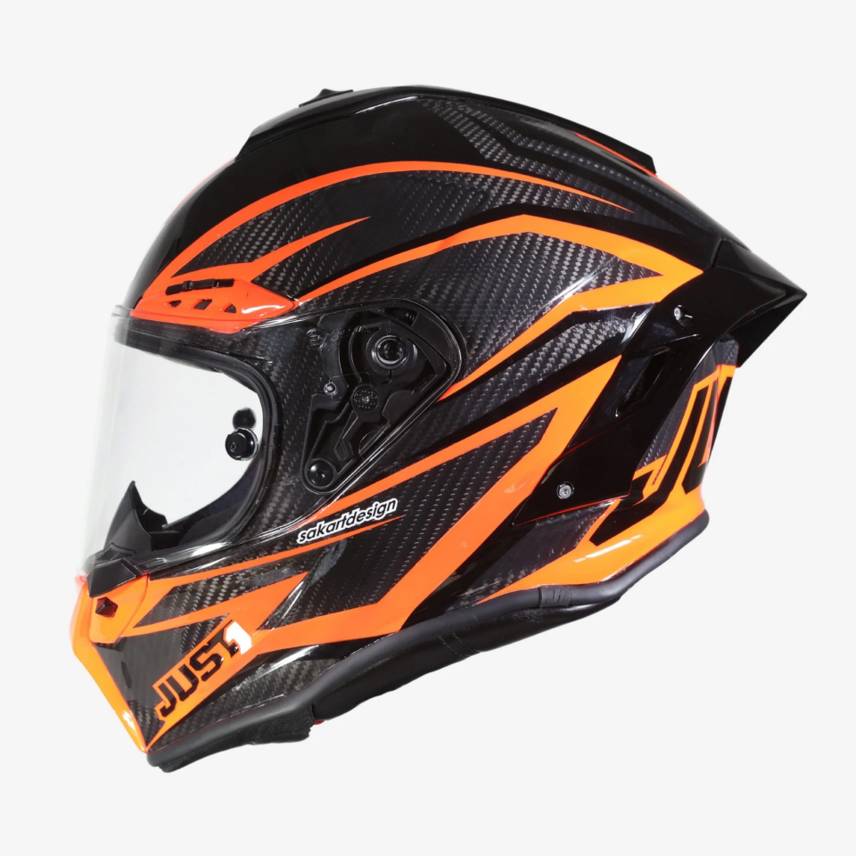 JUST1 J-GPR CYBER RED KARBON KASK
