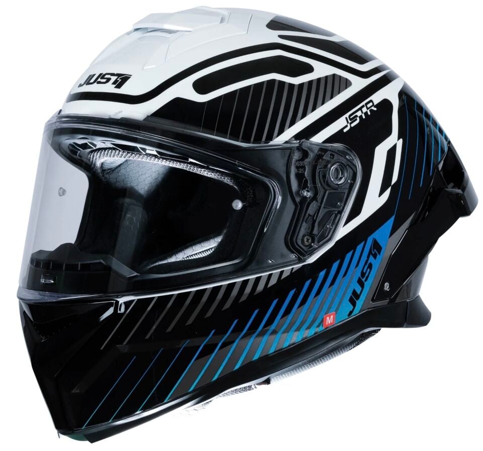JUST1 J-STR TACTICAL BLUE WHİTE GLOSS KASK