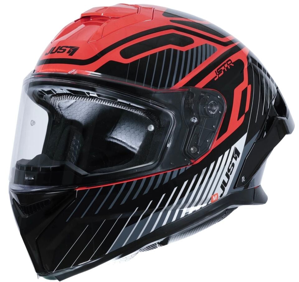 JUST1 J-STR TACTICAL SILVER RED KASK