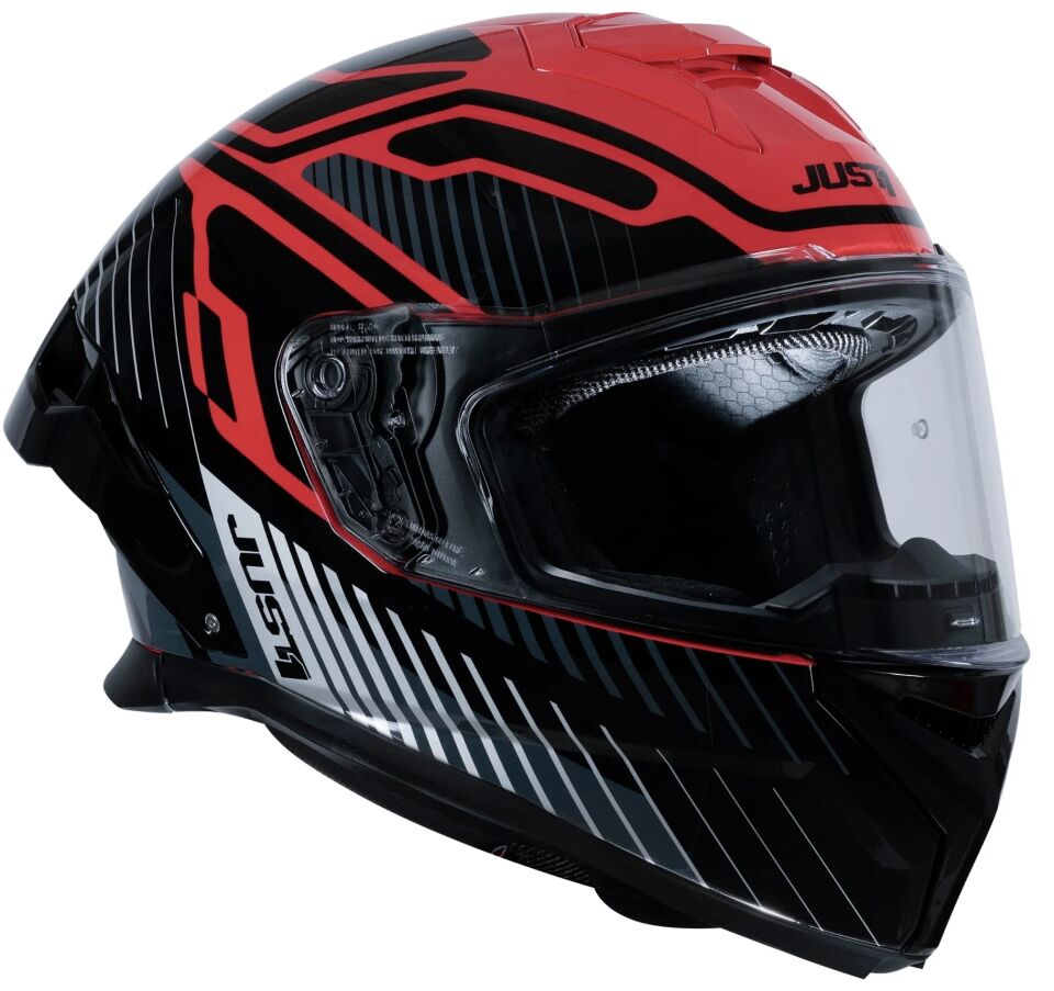 JUST1 J-STR TACTICAL SILVER RED KASK