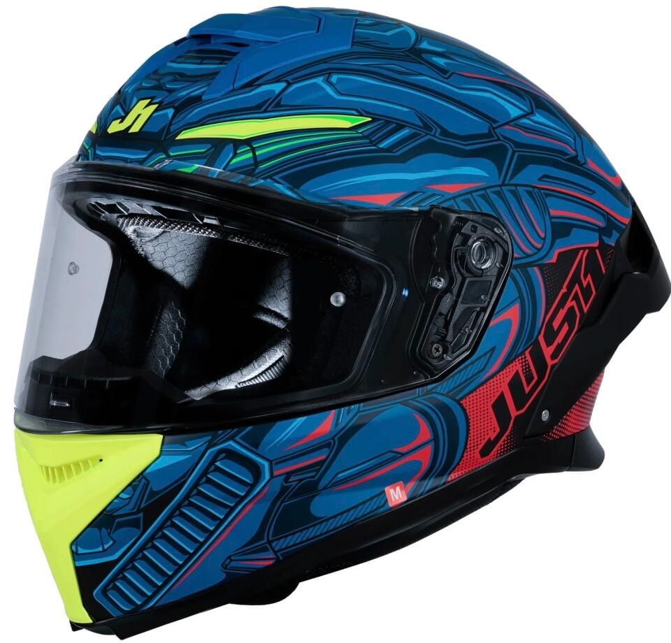 JUST1 J-STR TİTAN BLUE RED BLACK MATT KASK