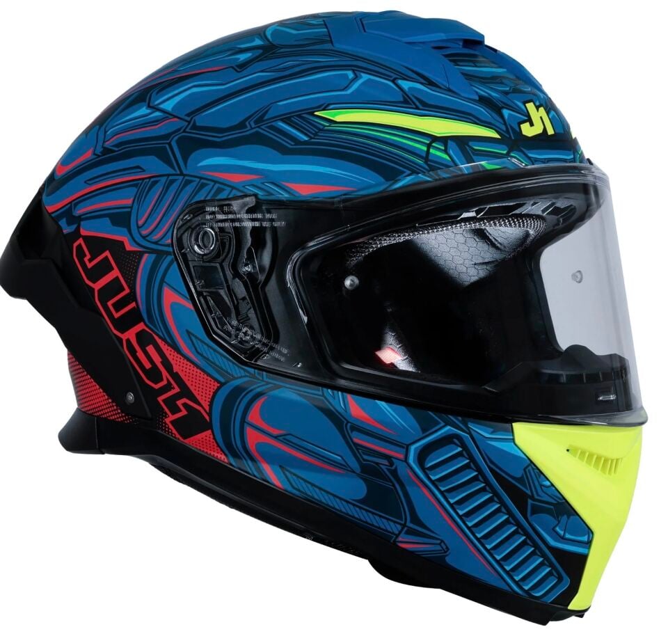 JUST1 J-STR TİTAN BLUE RED BLACK MATT KASK