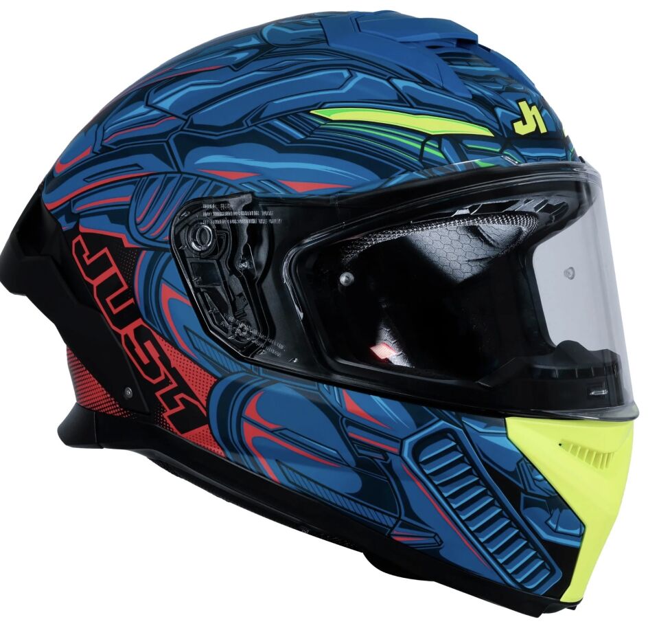 JUST1 J-STR TİTAN BLUE RED BLACK MATT KASK