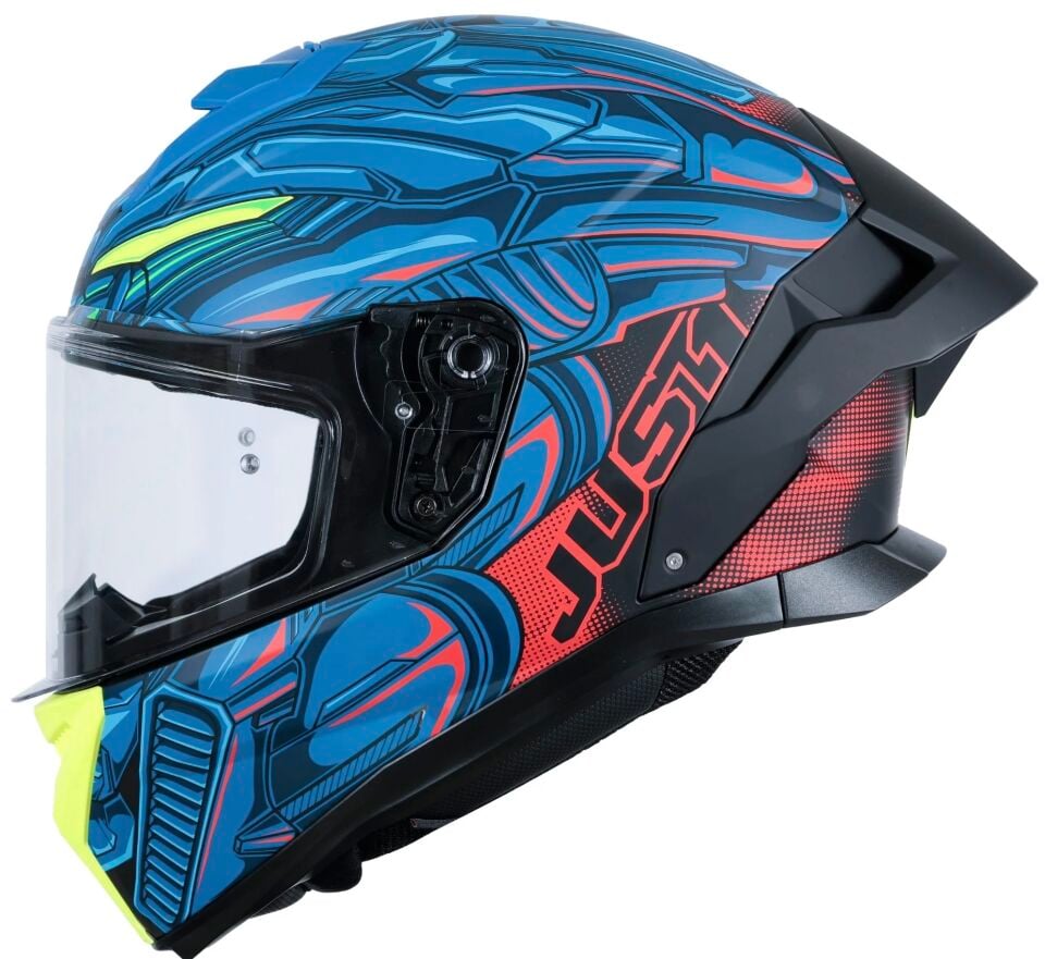 JUST1 J-STR TİTAN BLUE RED BLACK MATT KASK
