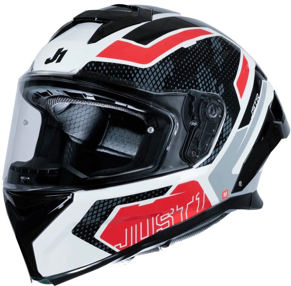 JUST1 J-STR UNION RED WHITE GLOSS KASK