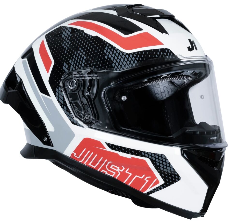 JUST1 J-STR UNION RED WHITE GLOSS KASK