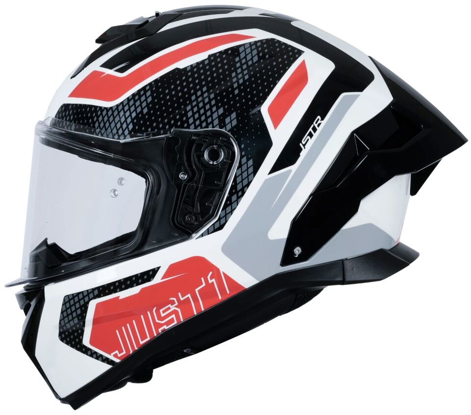 JUST1 J-STR UNION RED WHITE GLOSS KASK
