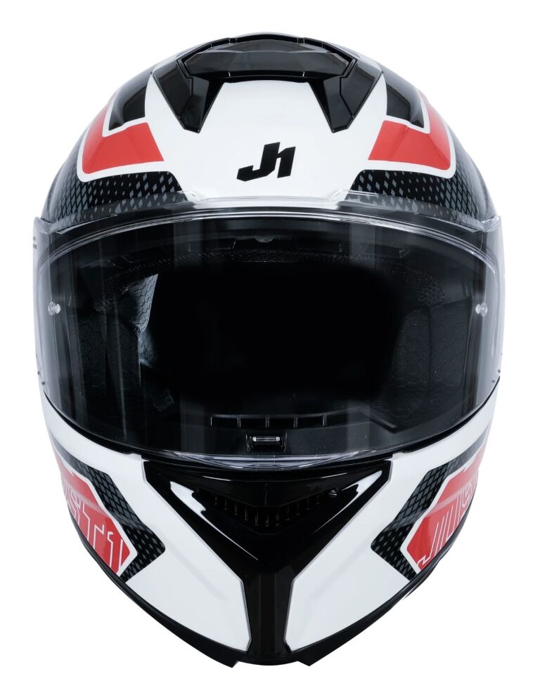JUST1 J-STR UNION RED WHITE GLOSS KASK