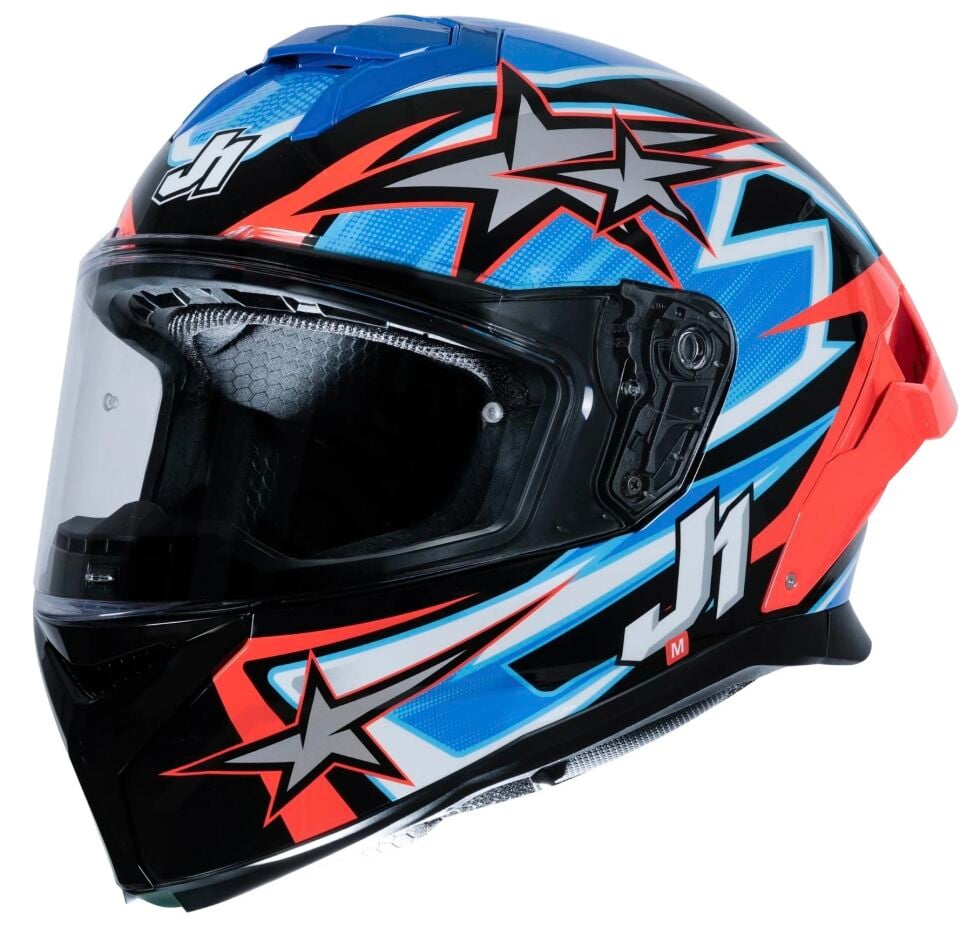JUST1 J-STR ASTRO RED BLUE BLACK GLOSS KASK