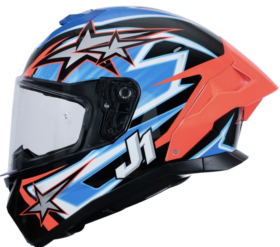 JUST1 J-STR ASTRO RED BLUE BLACK GLOSS KASK