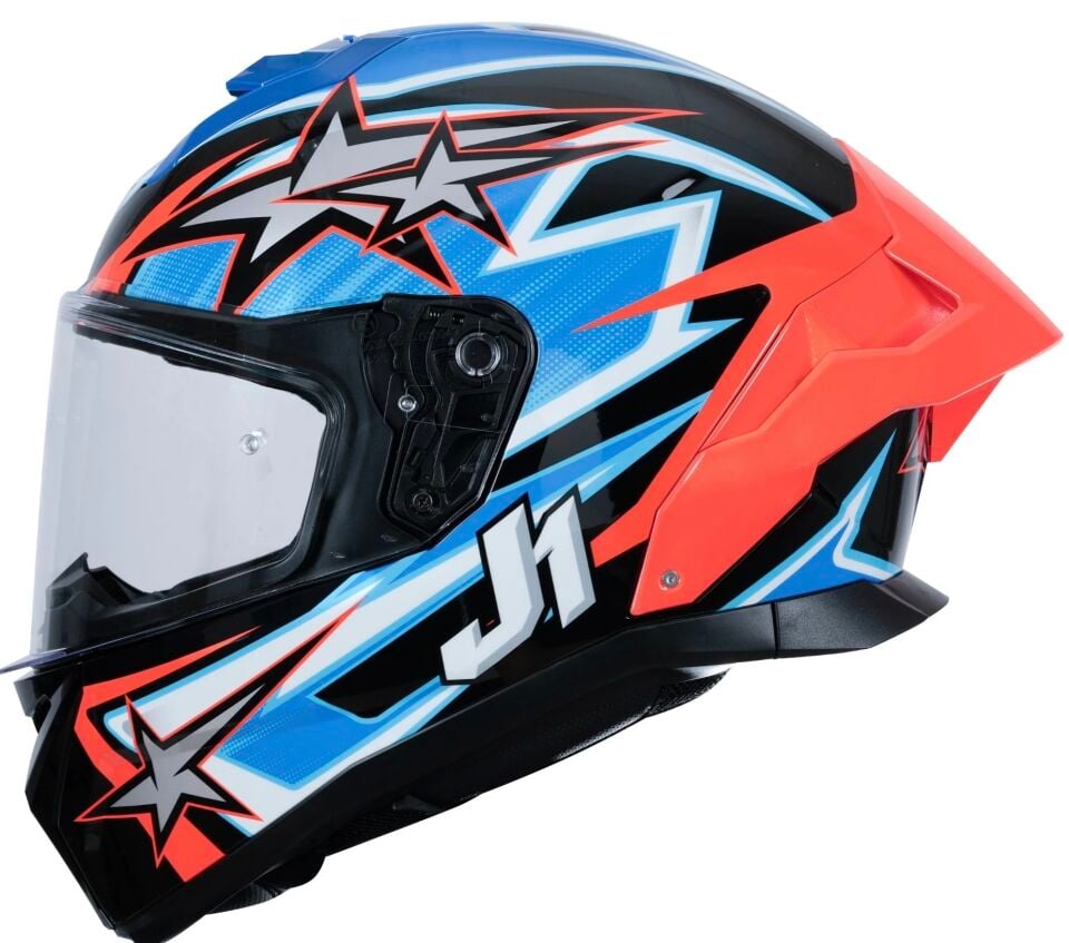 JUST1 J-STR ASTRO RED BLUE BLACK GLOSS KASK