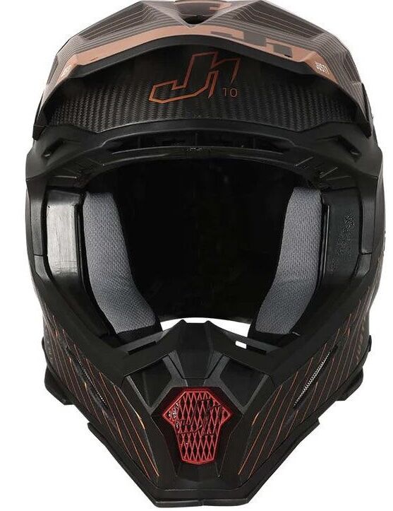 JUST1 J-22  10TH BRONZE BLACK WHİTE KARBON KASK