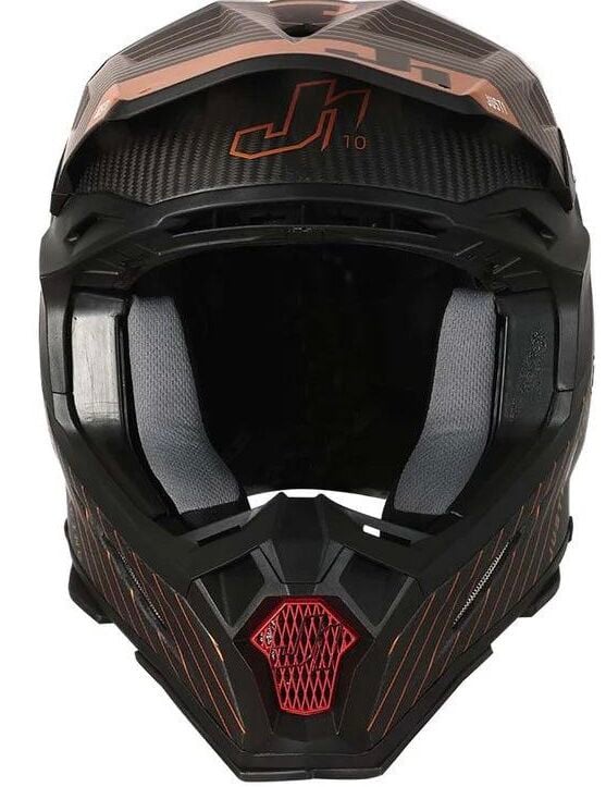JUST1 J-22  10TH BRONZE BLACK WHİTE KARBON KASK