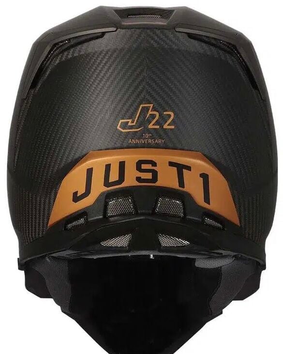 JUST1 J-22  10TH BRONZE BLACK WHİTE KARBON KASK