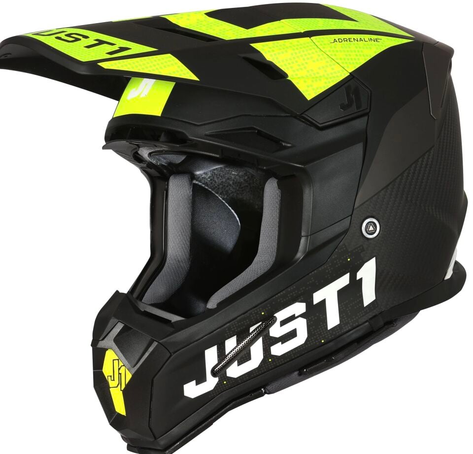 JUST1 J22 ADRENALİNE FLUO YELLOW KARBON KASK