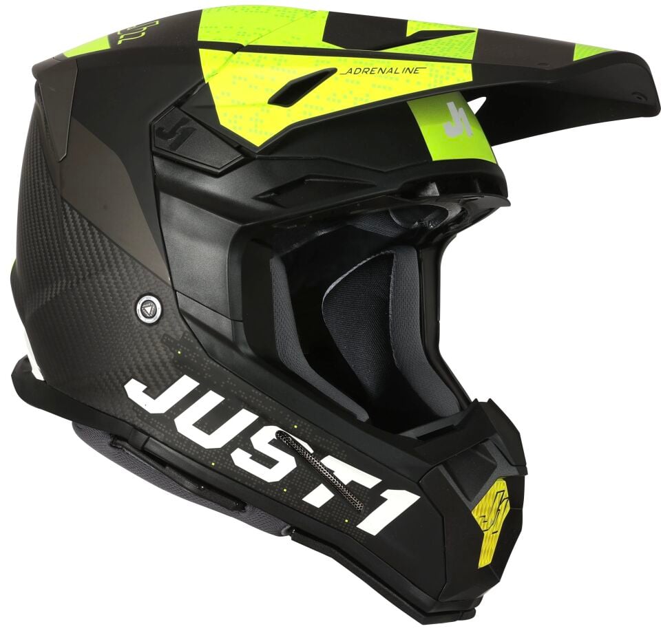 JUST1 J22 ADRENALİNE FLUO YELLOW KARBON KASK