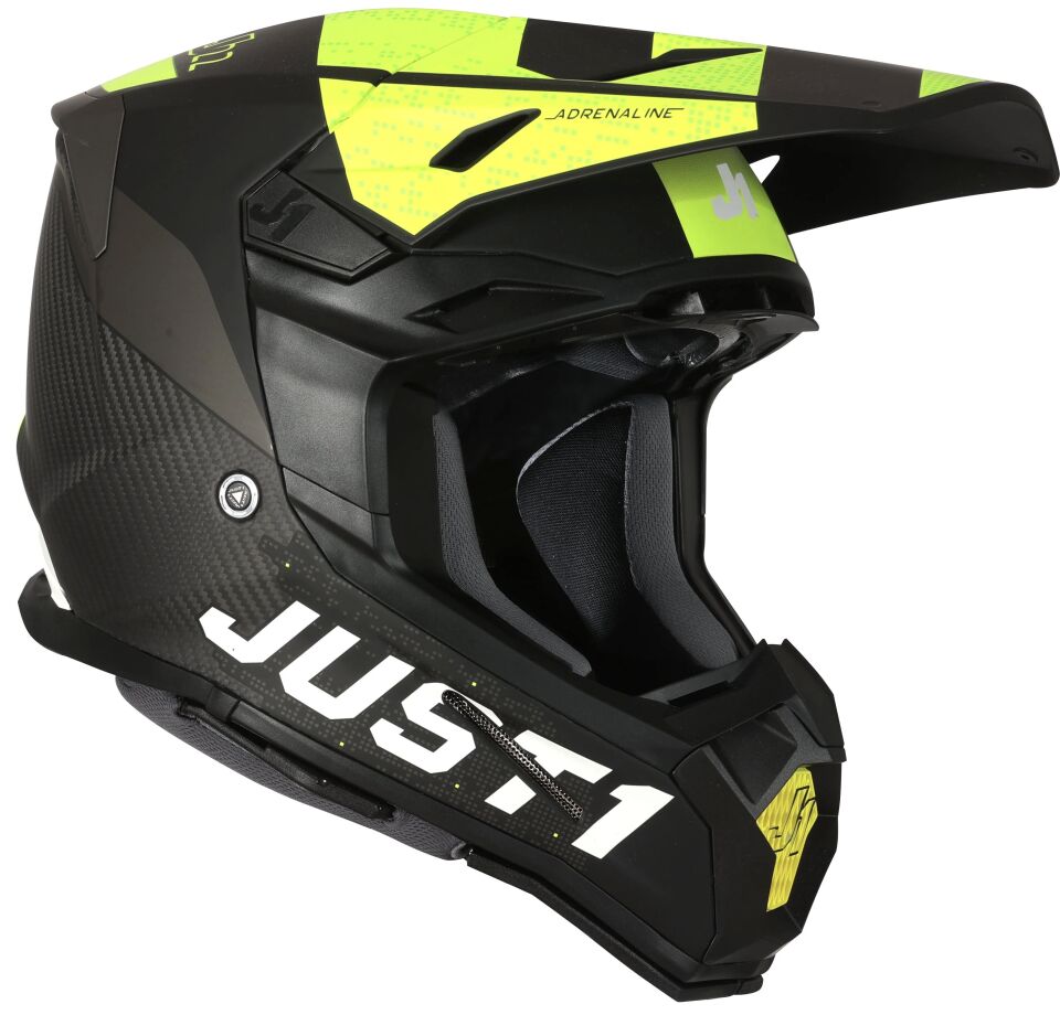 JUST1 J22 ADRENALİNE FLUO YELLOW KARBON KASK