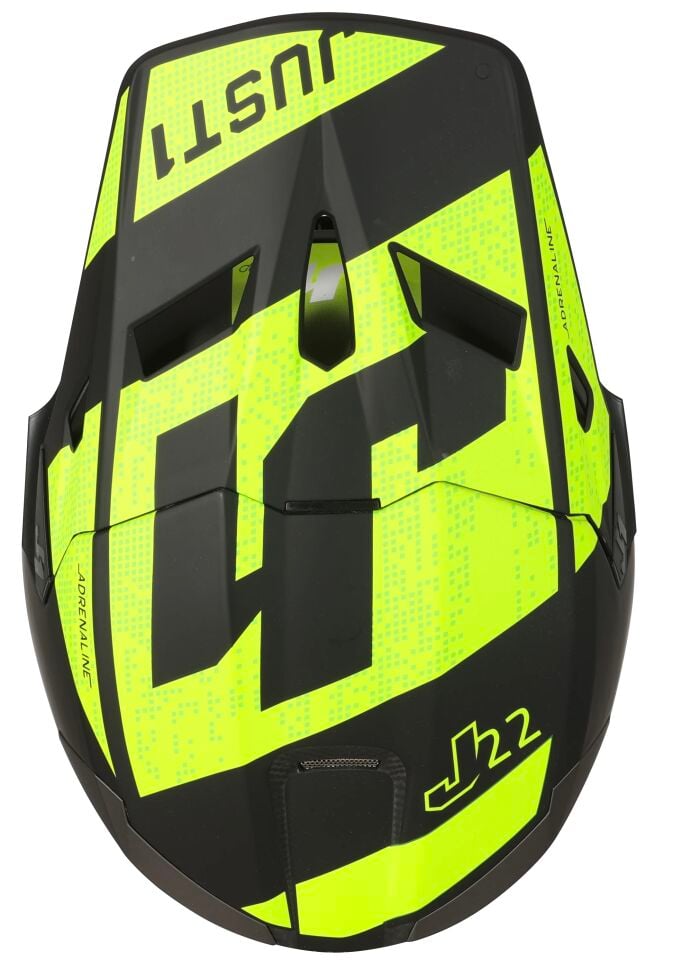 JUST1 J22 ADRENALİNE FLUO YELLOW KARBON KASK