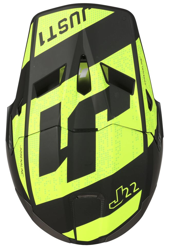 JUST1 J22 ADRENALİNE FLUO YELLOW KARBON KASK