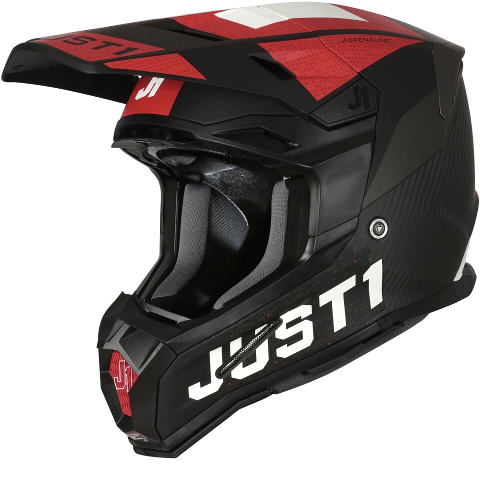 JUST1 J22 ADRENALİNE RED KARBON KASK