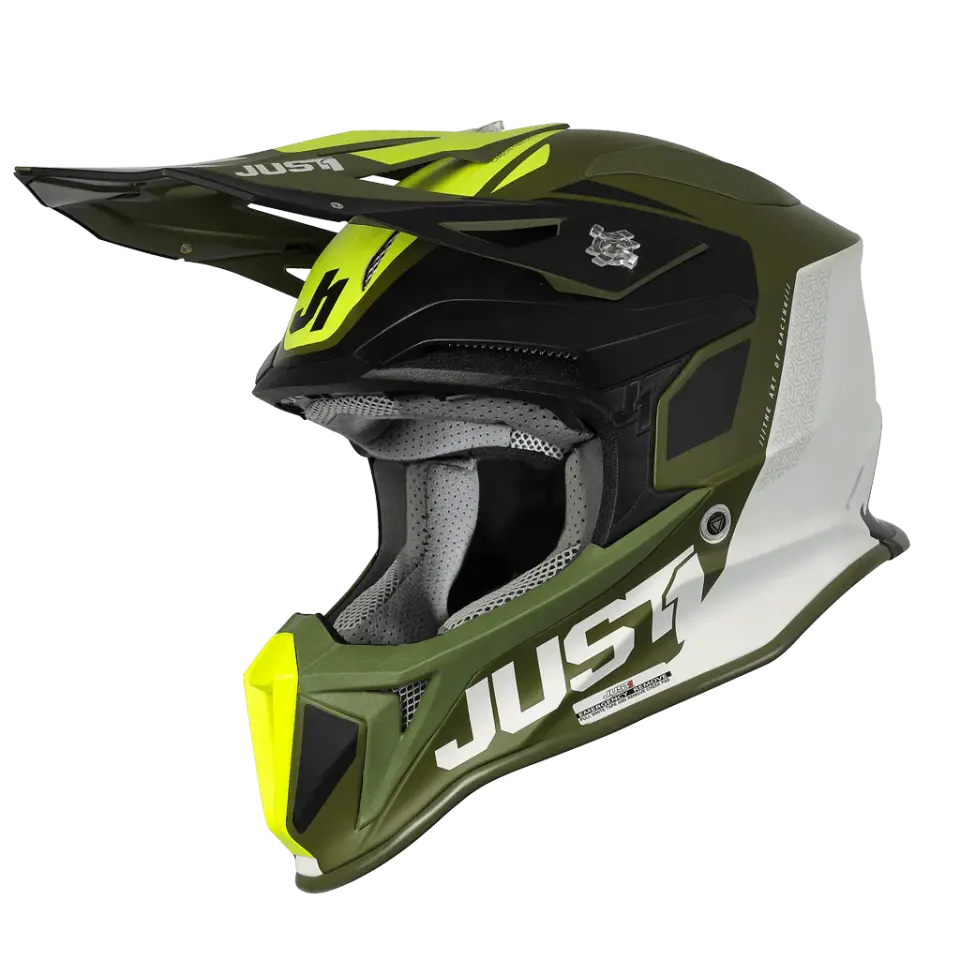 JUST1 J18 MİPS PULSAR ARMY GREEN BLACK MATT FİBERGLAS KASK