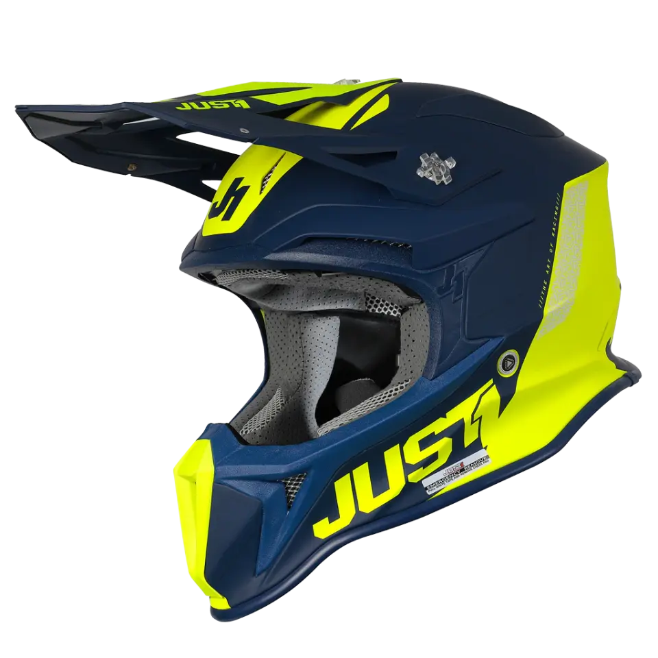 JUST1 J18 MİPS PULSAR FLUO YELLOW BLUE FİBERGLAS KASK