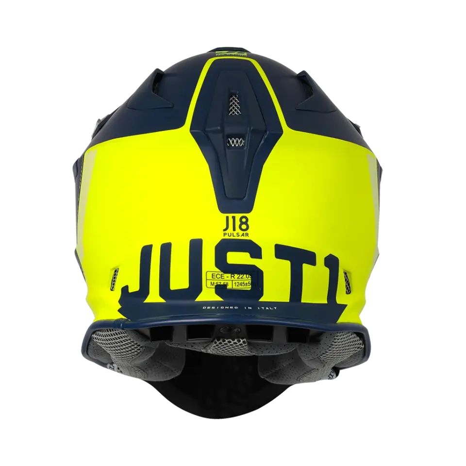 JUST1 J18 MİPS PULSAR FLUO YELLOW BLUE FİBERGLAS KASK