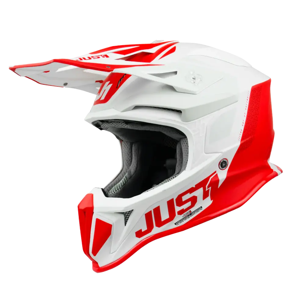 JUST1 J18 MİPS PULSAR RED WHİTE MAT FİBERGLAS KASK