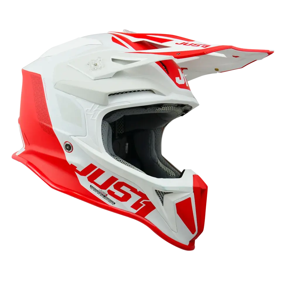 JUST1 J18 MİPS PULSAR RED WHİTE MAT FİBERGLAS KASK