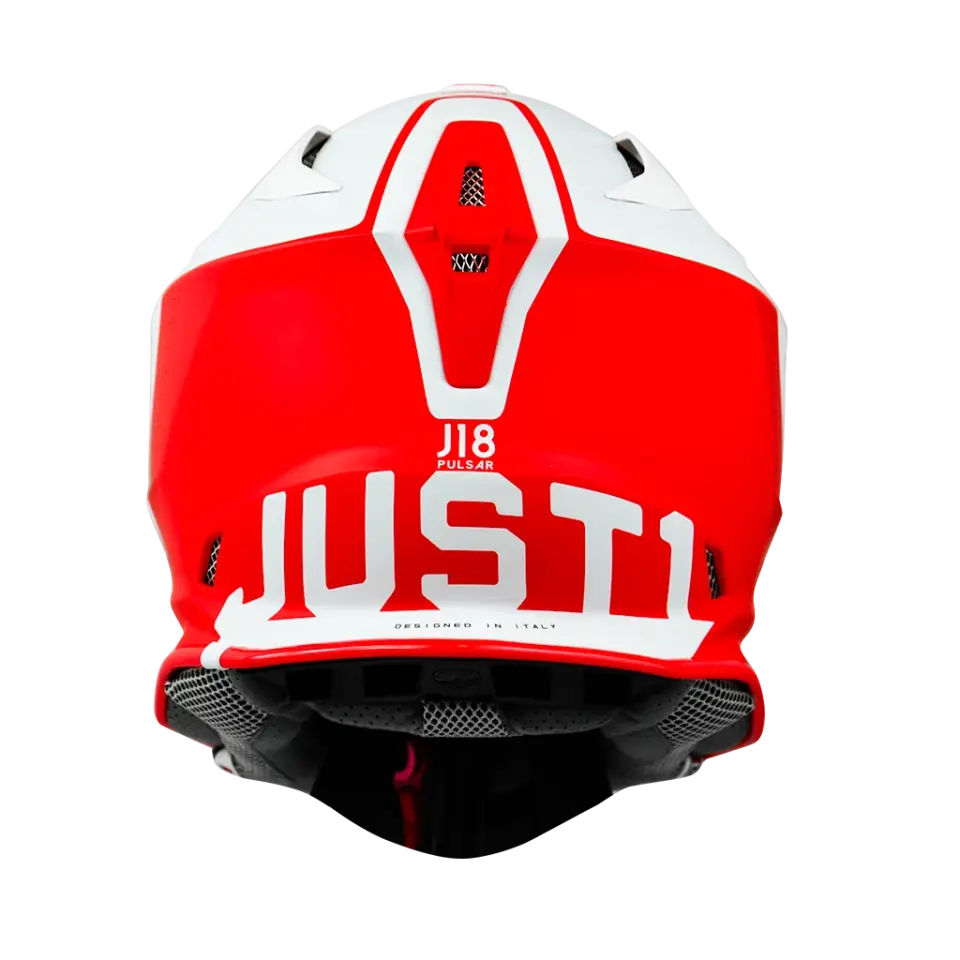 JUST1 J18 MİPS PULSAR RED WHİTE MAT FİBERGLAS KASK