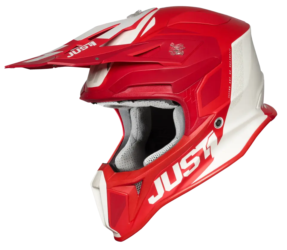 JUST1 J18 MİPS PULSAR RED WHİTE MAT FİBERGLAS KASK