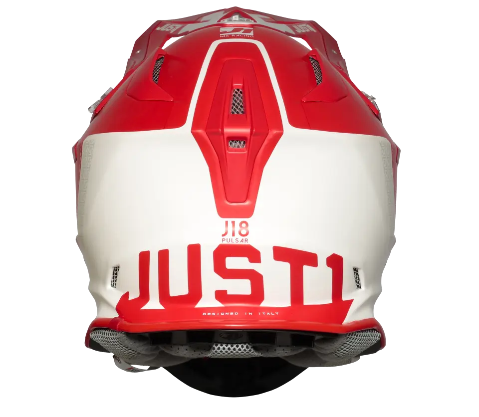 JUST1 J18 MİPS PULSAR RED WHİTE MAT FİBERGLAS KASK