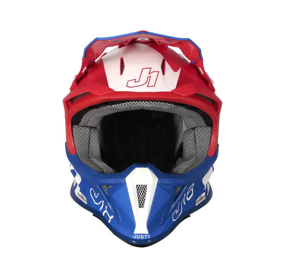 JUST1 J18 MİPS VERTİGO BLUE WHİTE RED FİBERGLAS KASK