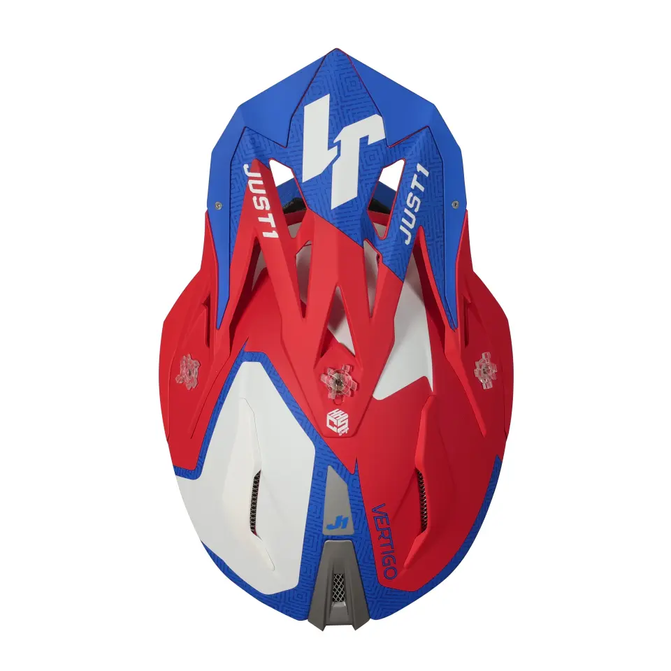 JUST1 J18 MİPS VERTİGO BLUE WHİTE RED FİBERGLAS KASK