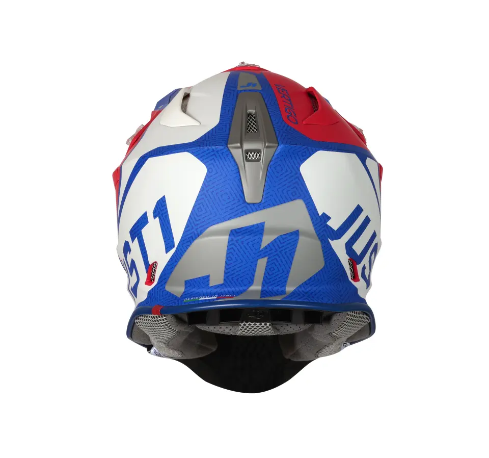 JUST1 J18 MİPS VERTİGO BLUE WHİTE RED FİBERGLAS KASK