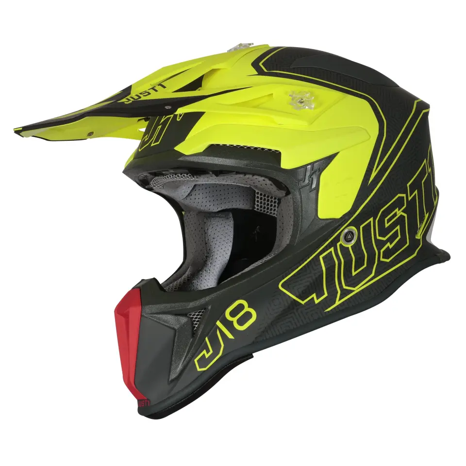 JUST1 J18 MİPS VERTİGO RED GREY FLUO YELLOW FİBERGLAS KASK
