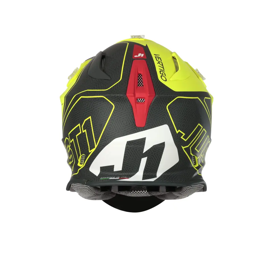 JUST1 J18 MİPS VERTİGO RED GREY FLUO YELLOW FİBERGLAS KASK