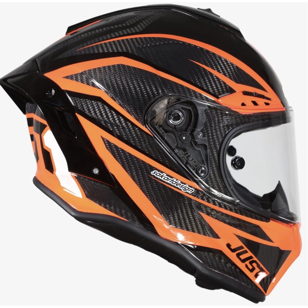 JUST1 J-GPR CYBER RED KARBON KASK