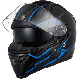 TORC T-15 İNTERKOMLU MAVİ KASK
